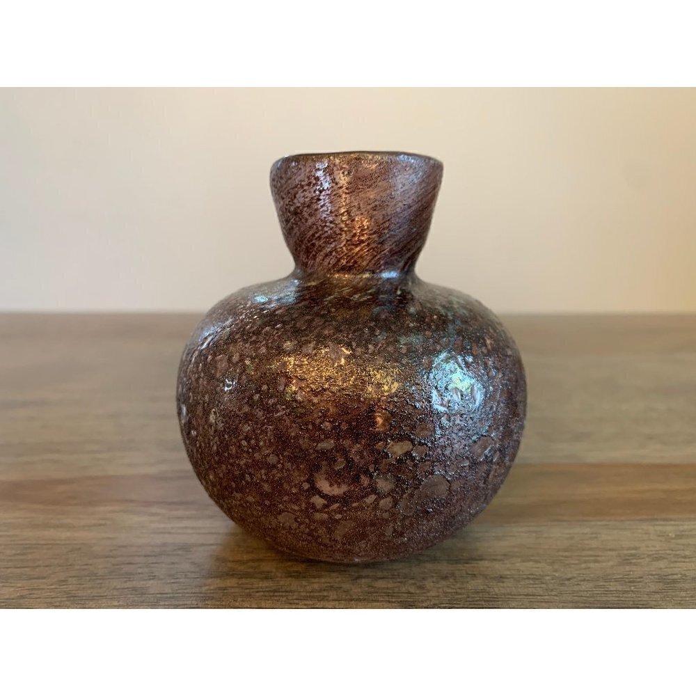 Milan Vobruba Bud Vase Signed 1985 Gosum Sweden Aleppo Technique Vintage  OOAK